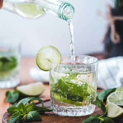 Elegant cocktail with garnish